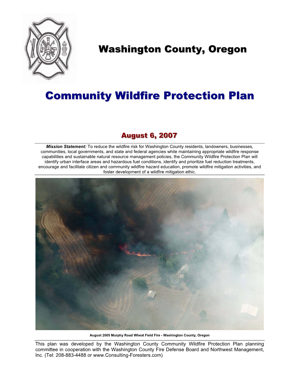 Community Wildfire Protection Plan