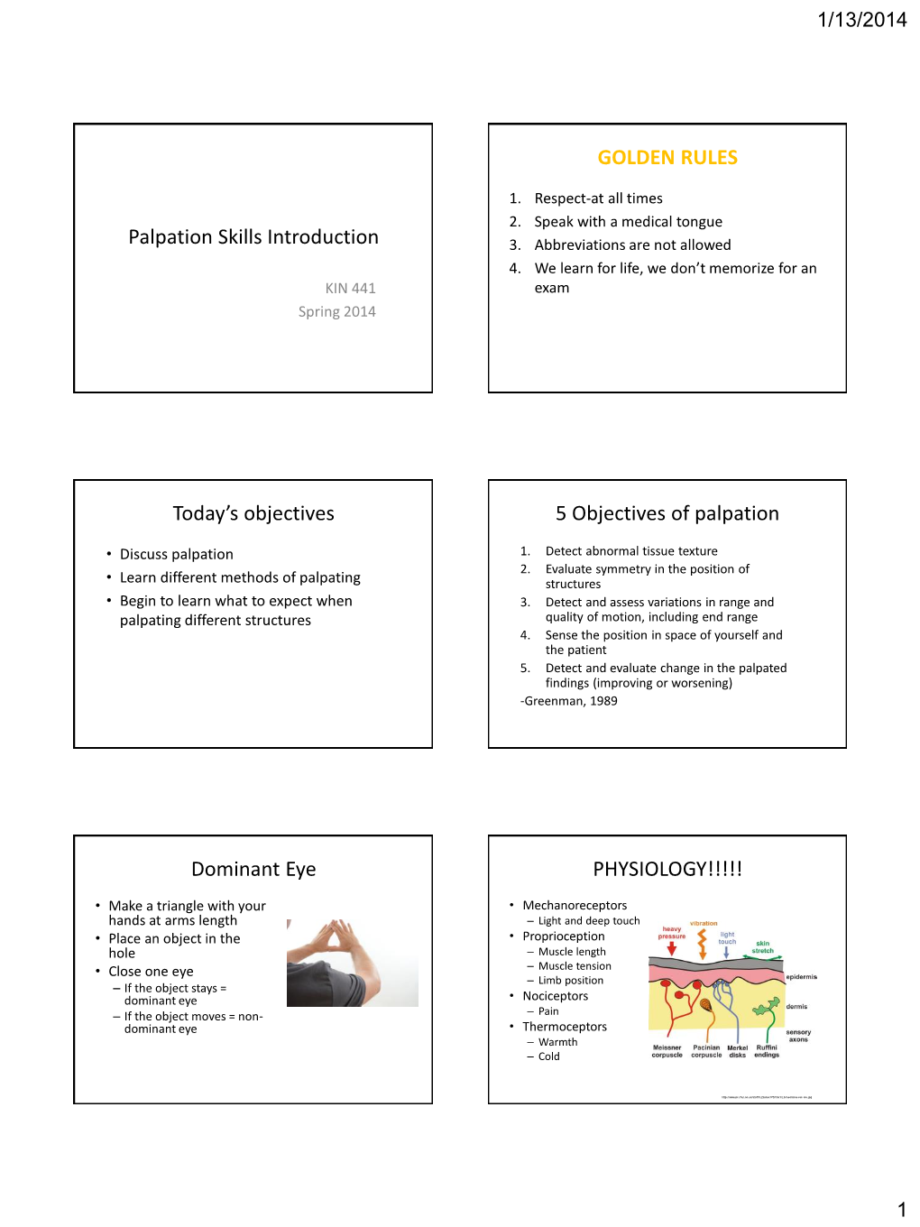 Palpation Skills Introduction 3