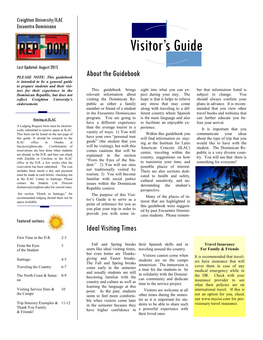 Visitor's Guide