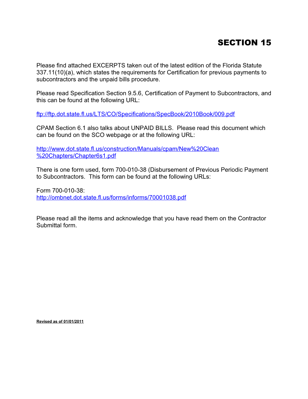 Ftp: Ftp.Dot.State.Fl.Us/LTS/CO/Specifications/Specbook/2010Book/009.Pdf