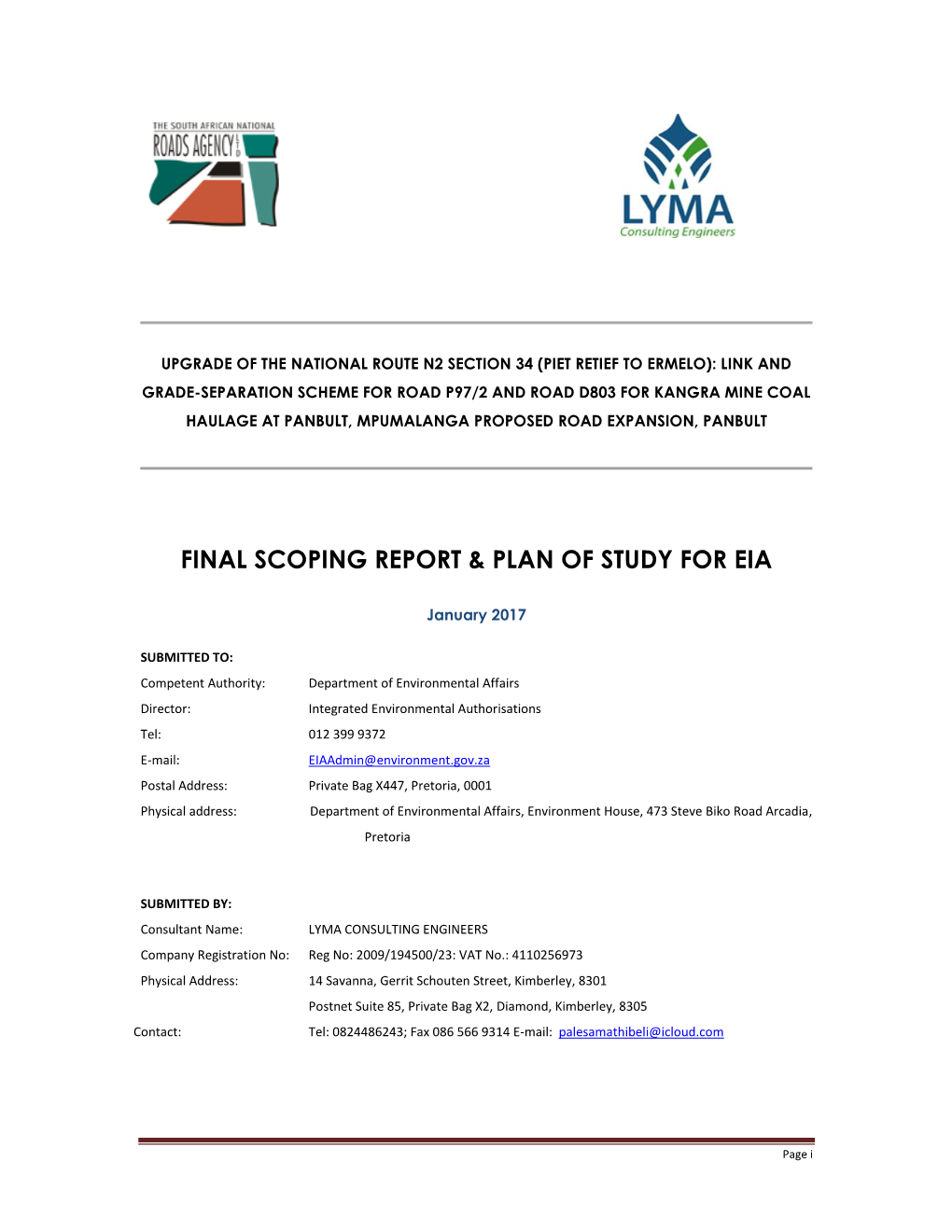 Final Scoping Report & Plan of Study For