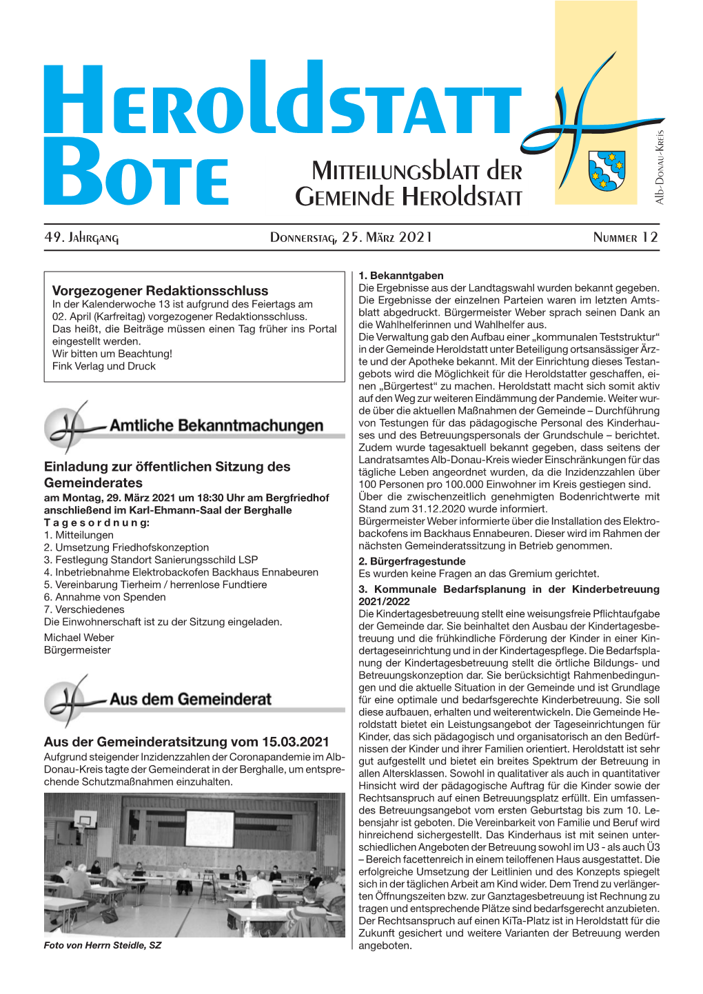 Heroldstatt Bote KW 12/2021 (PDF-Datei)