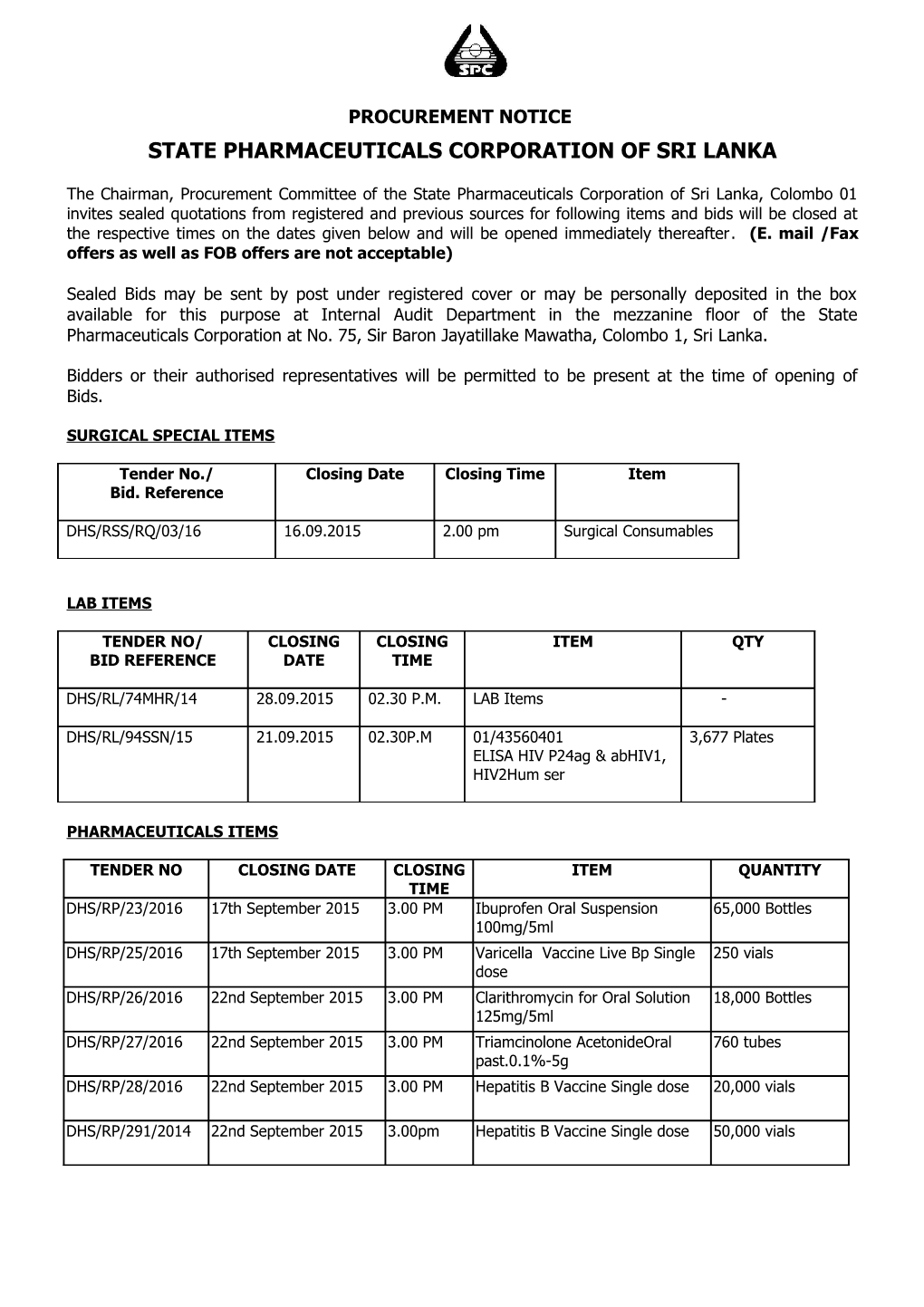 State Pharmaceuticals Corporation of Sri Lanka s1