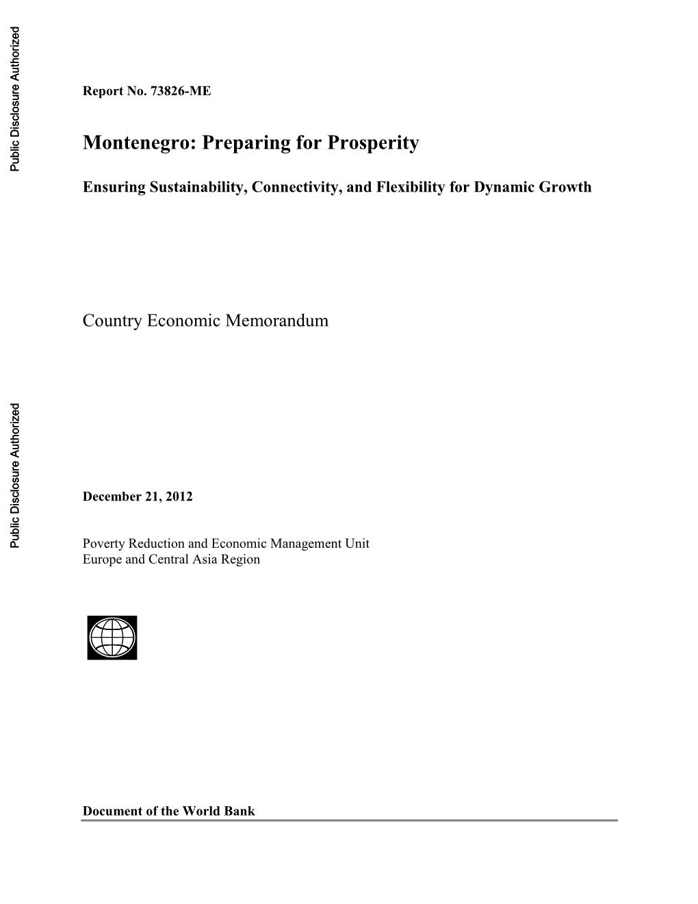 Montenegro: Preparing for Prosperity