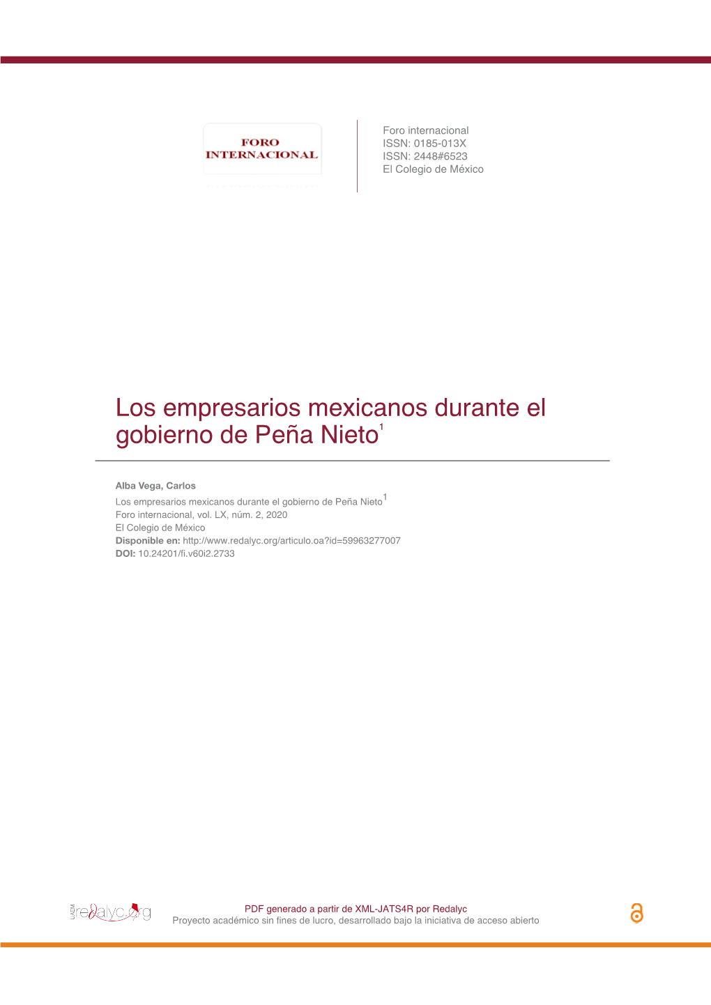 Los Empresarios Mexicanos Durante El Gobierno De Peña Nieto1