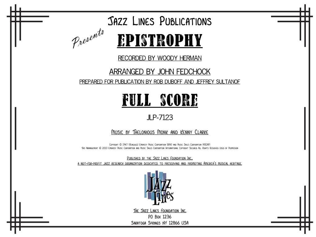 Epistrophy Recorded by Woody Herman