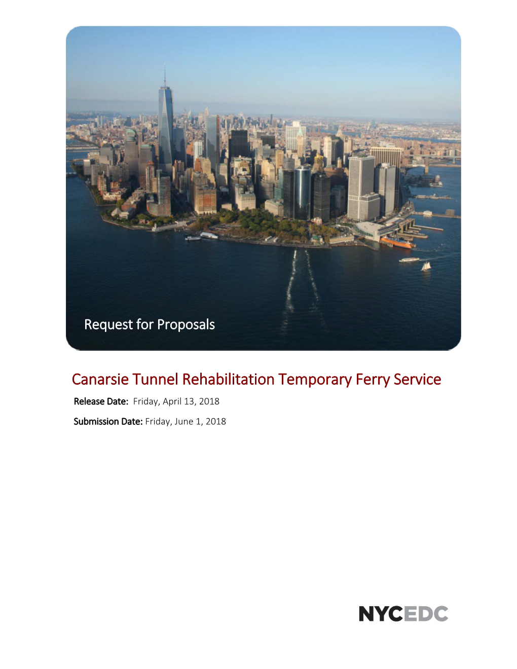 Canarsie Tunnel Rehabilitation Temporary Ferry Service