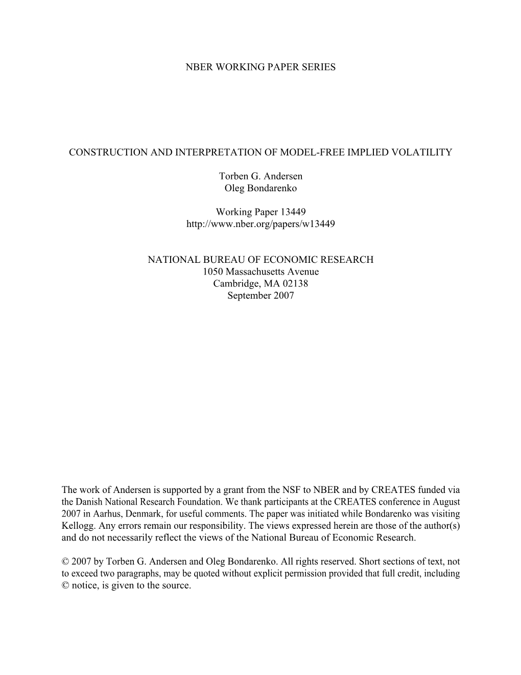 Construction and Interpretation of Model-Free Implied Volatility