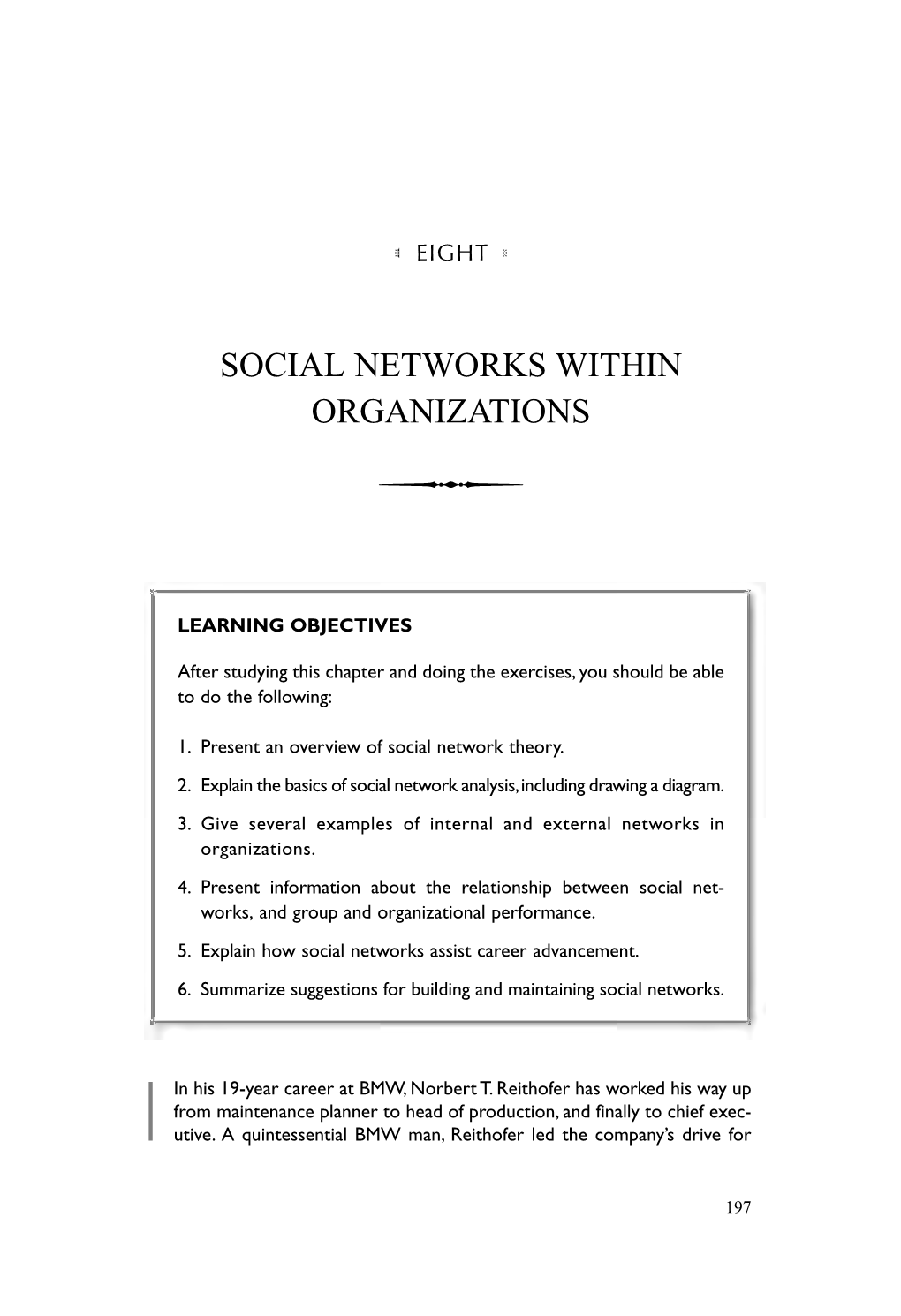 Social Networks Within Organizations