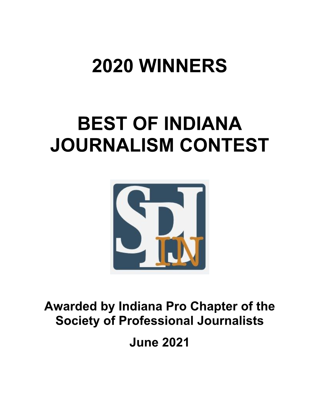 2020 Winners Best of Indiana Journalism Contest