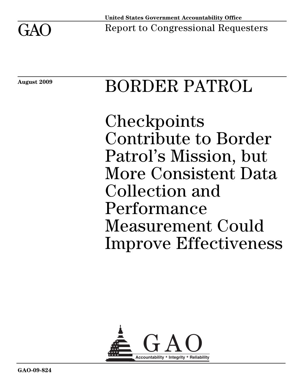 GAO-09-824 Border Patrol