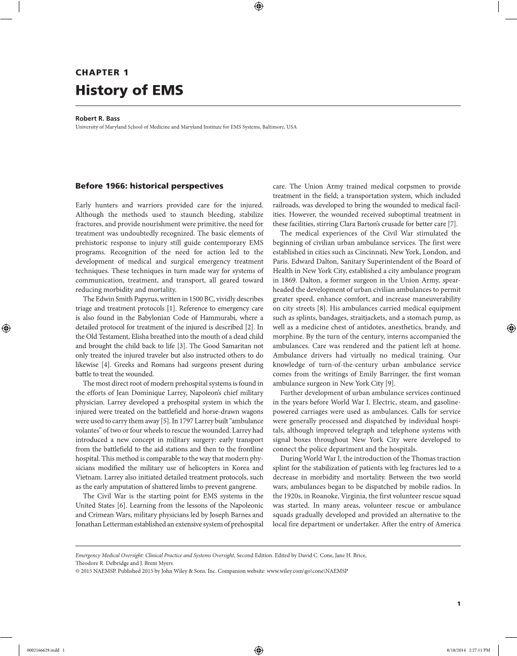 History of EMS