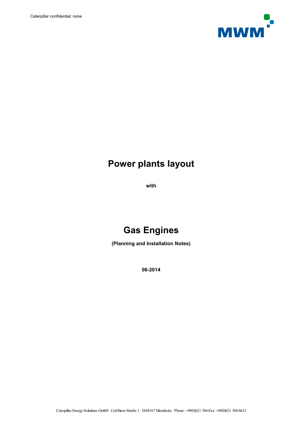 Power Plants Layout Gas Engines