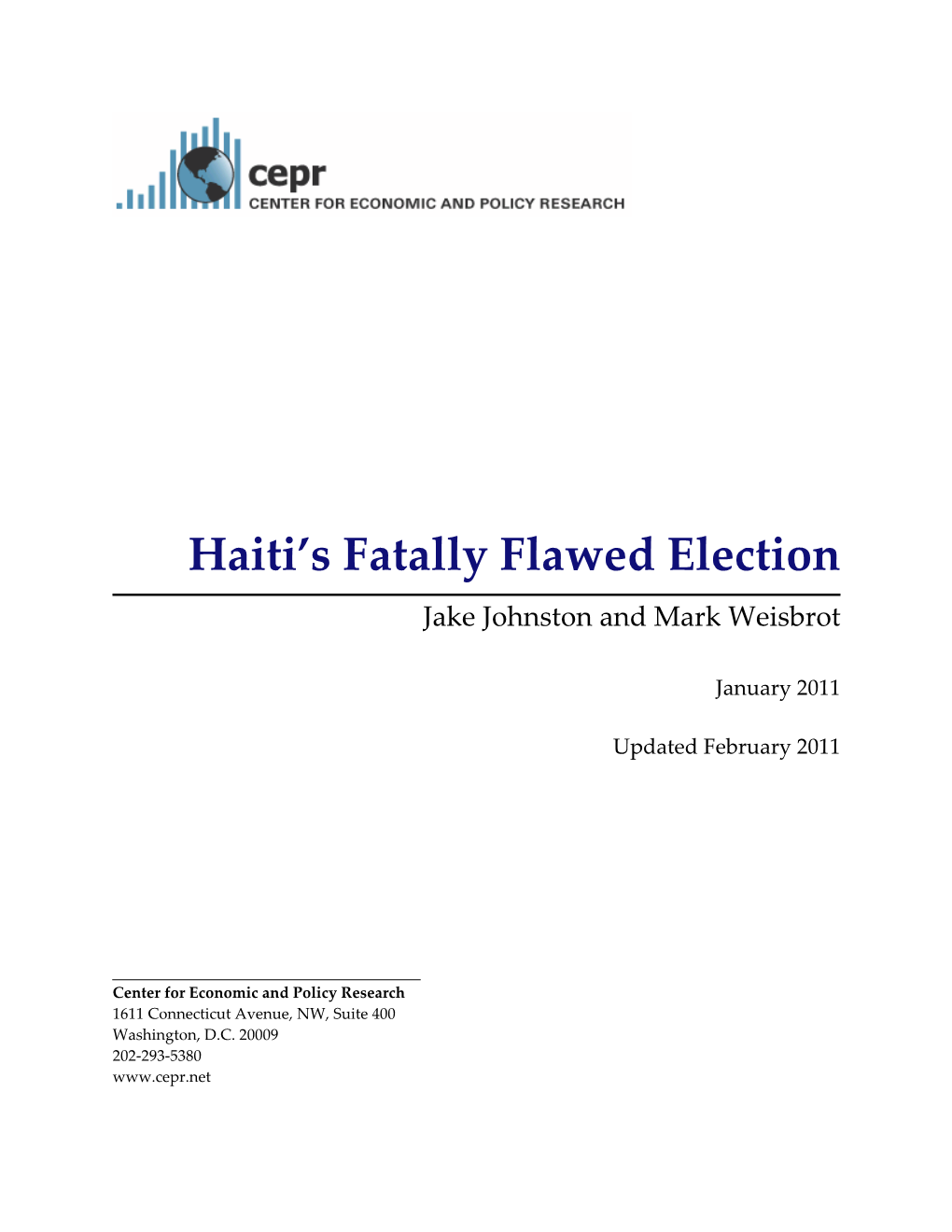 Haiti's Fatally Flawed Election