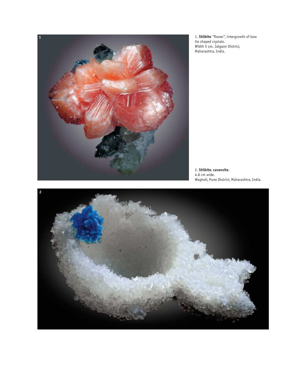 1. Stilbite “Flower”, Intergrowth of Bow Tie Shaped Crystals. Width 5 Cm