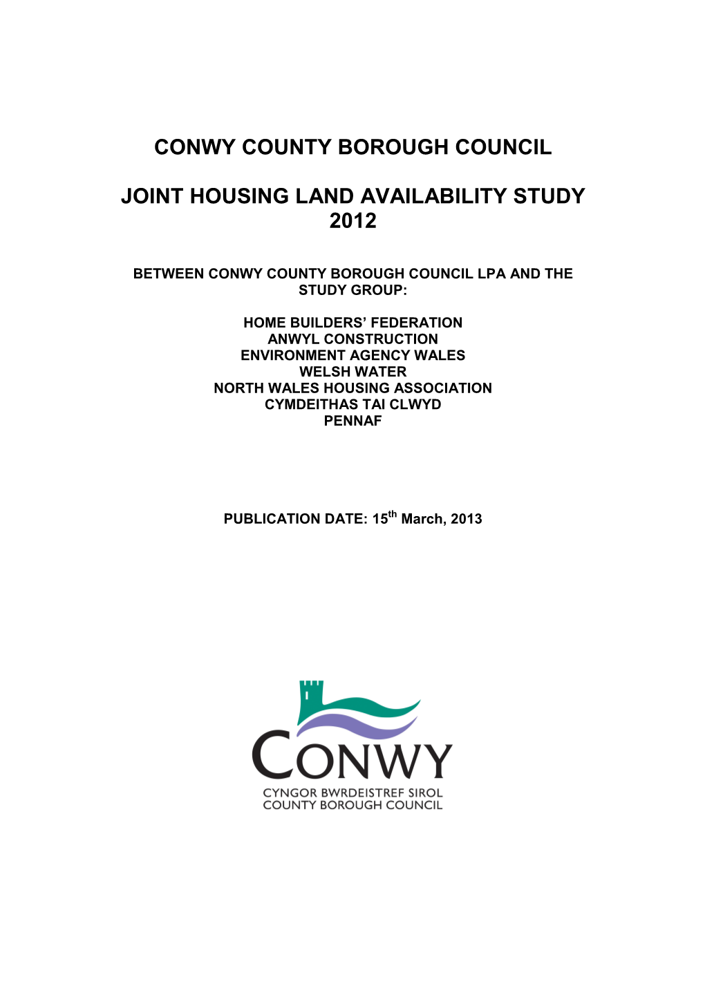 Conwy JHLAS 2012 Site Schedule Total Area No