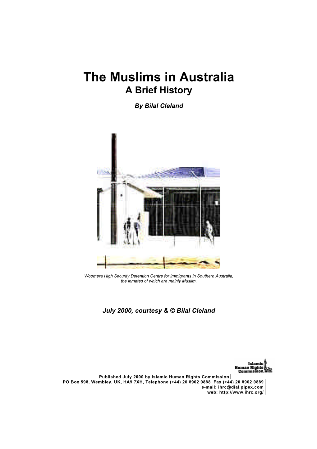 The Muslims in Australia a Brief History
