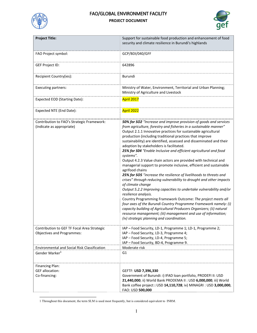 Project Document PAD Revised