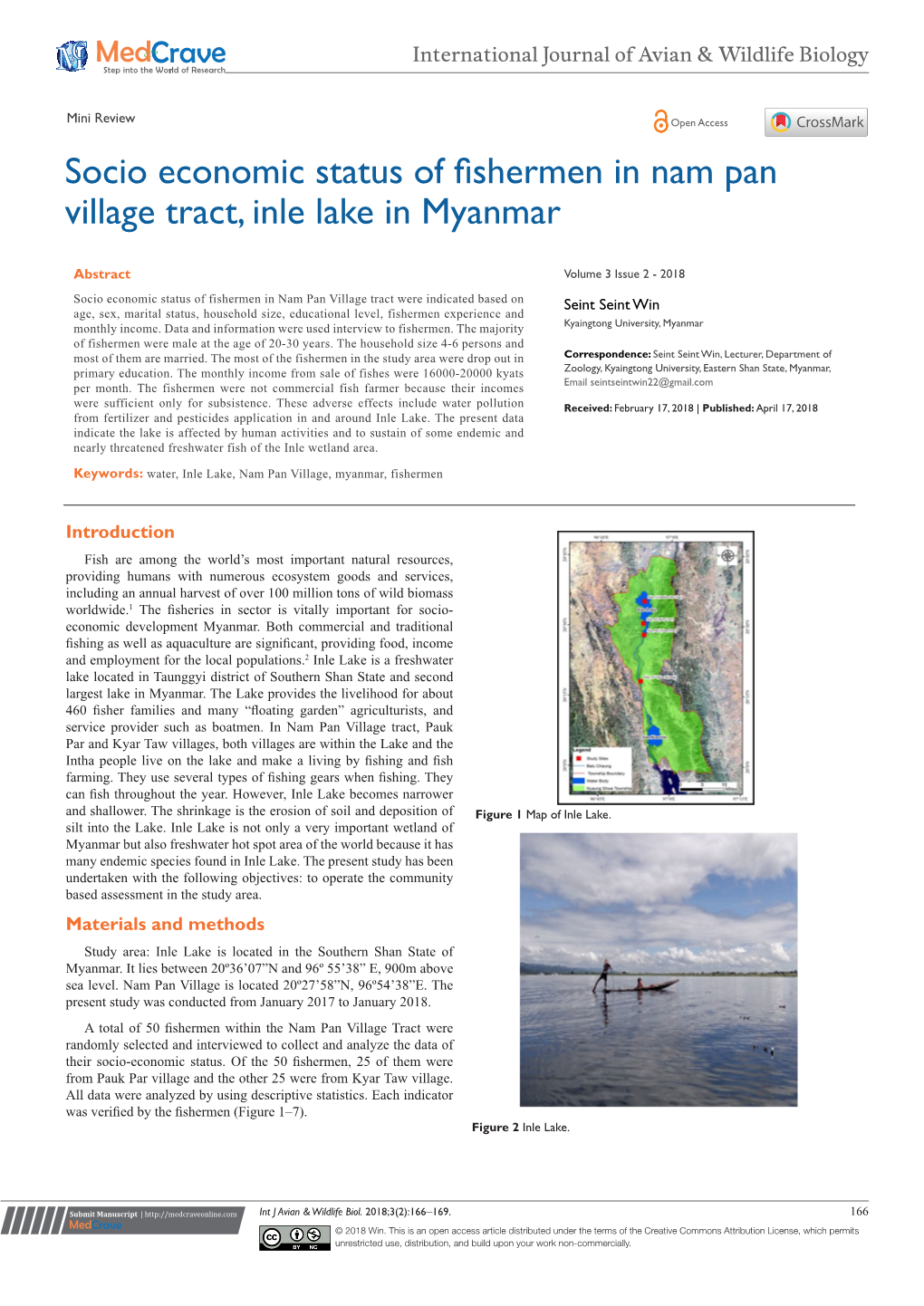 Socio Economic Status of Fishermen in Nam Pan Village Tract, Inle Lake in Myanmar