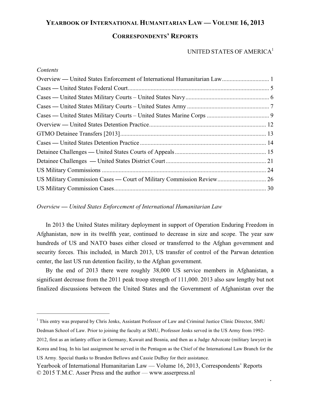 Yearbook of International Humanitarian Law — Volume 16, 2013