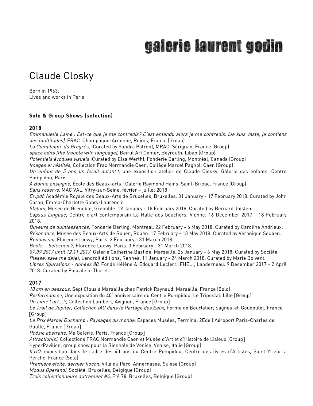 Claude Closky