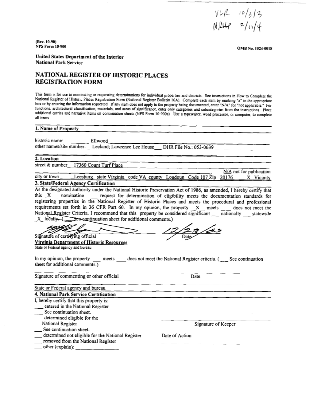 National Register of Historic Places Registration Form