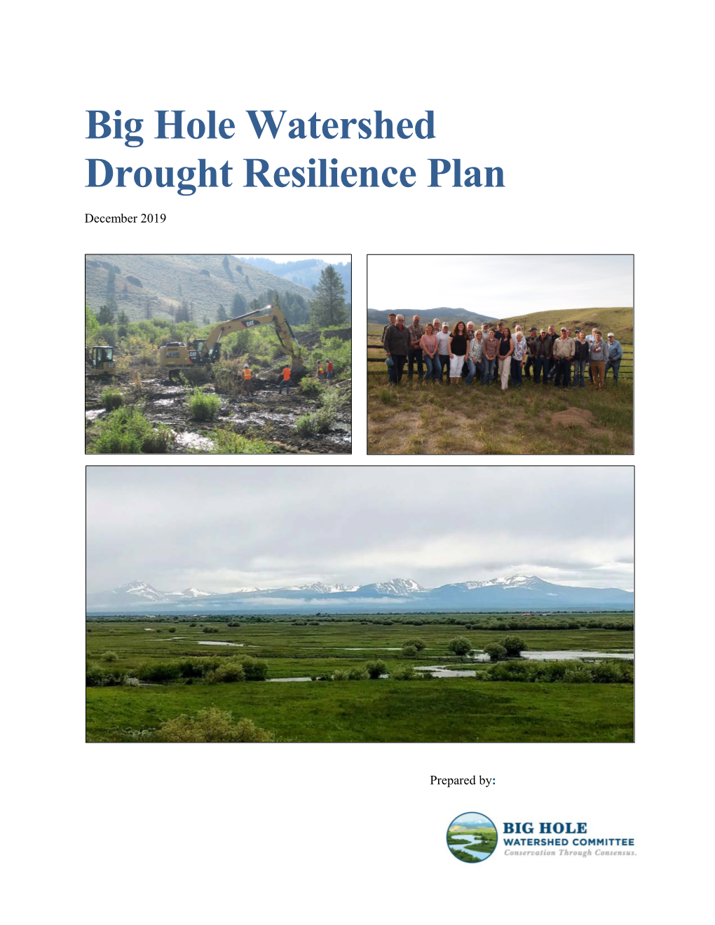 Big Hole River Drought Resiliency Plan