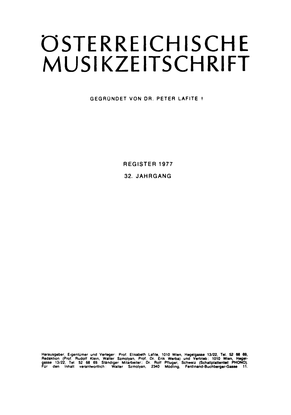 Österreichische Musikzeitschrift