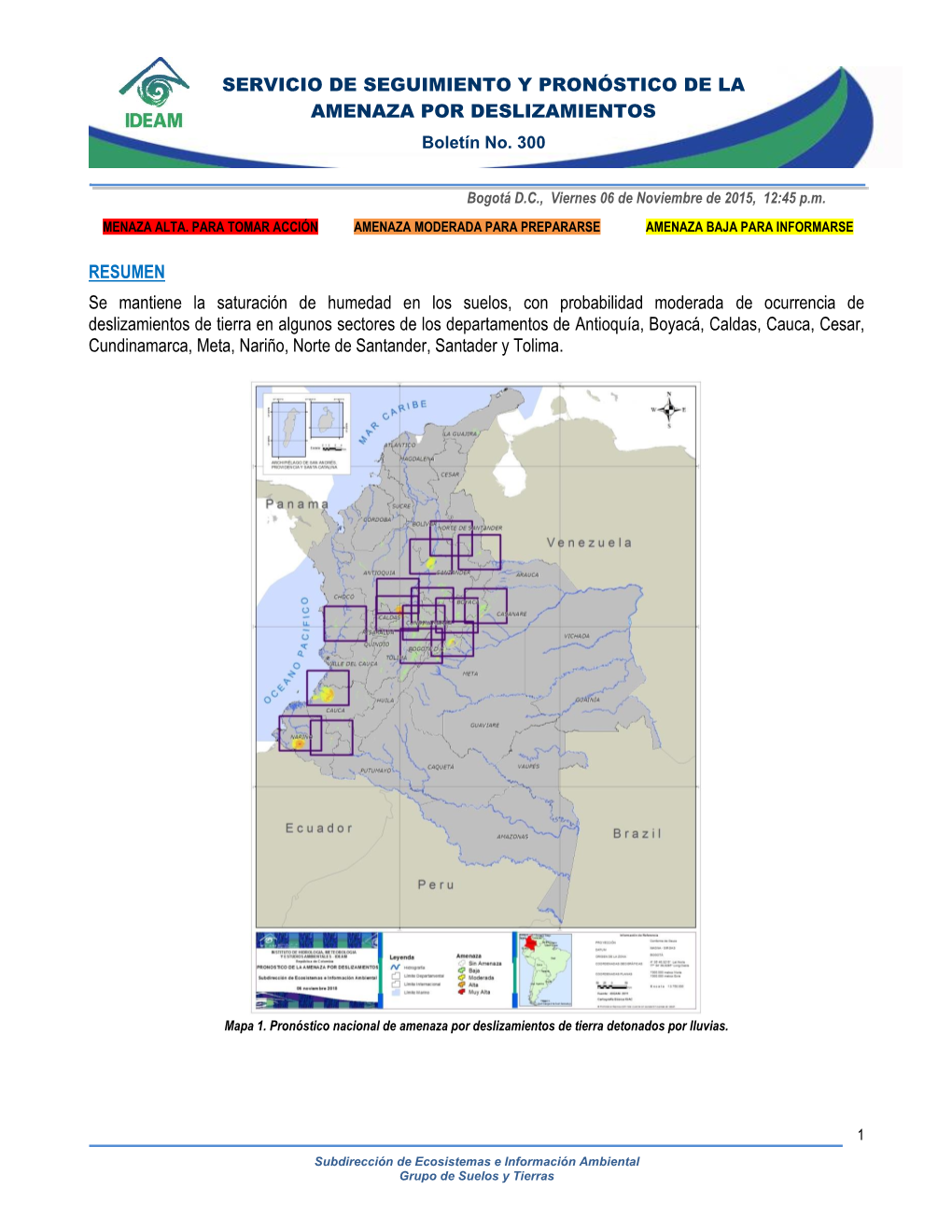 Servicio De Vigilancia Y Pronóstico De La Amenaza