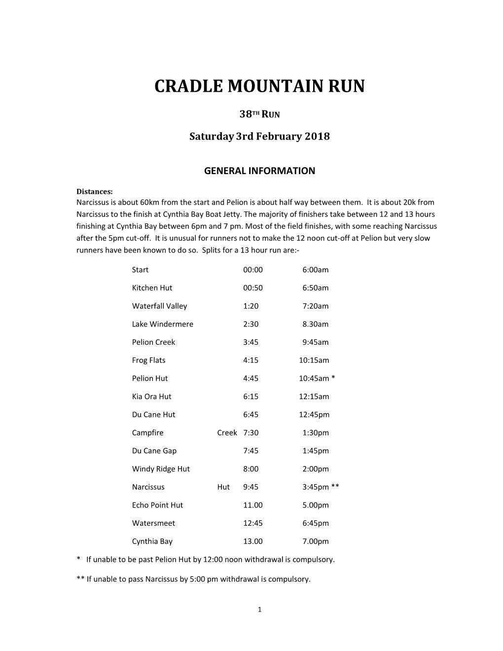 Cradle Mountain Run