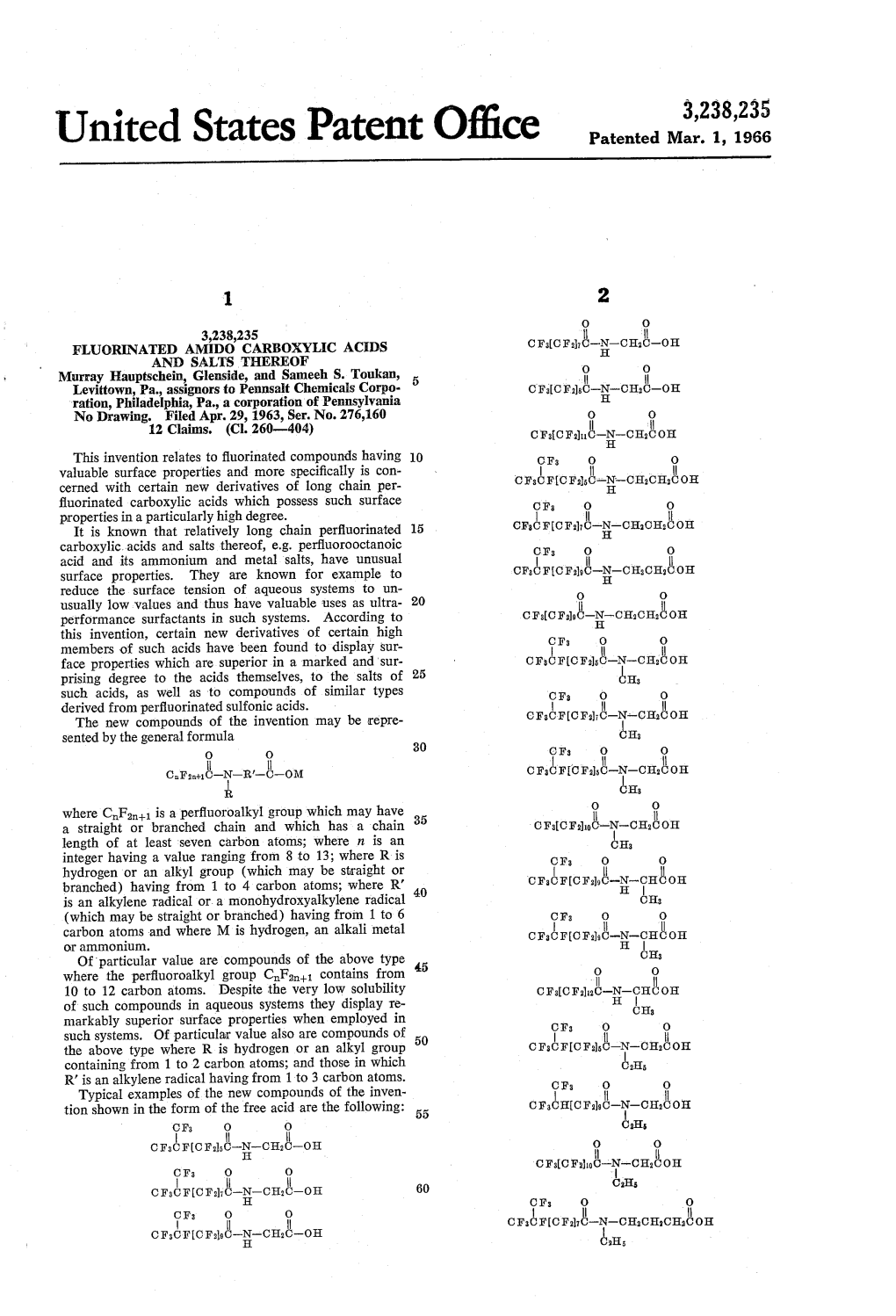 United States Patent Office Patented Mar