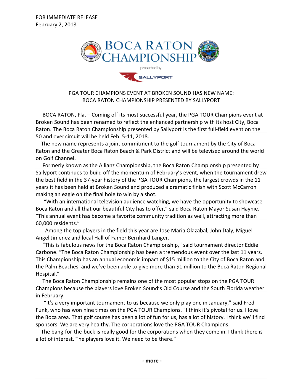 Boca Raton Championship Presented by Sallyport