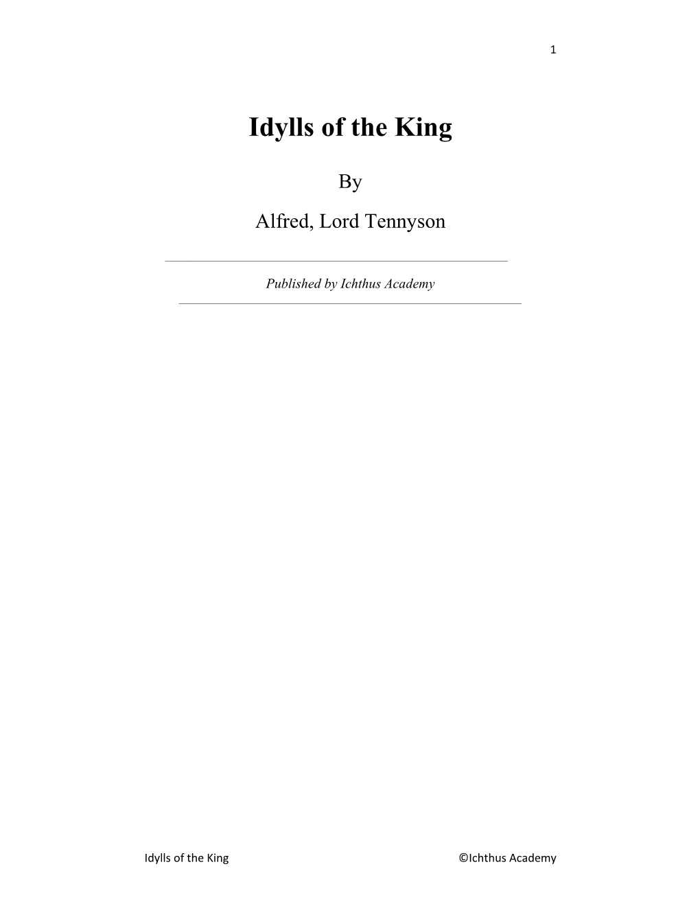 Idylls of the King