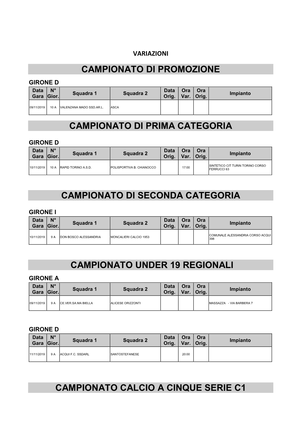 Campionato Di Promozione