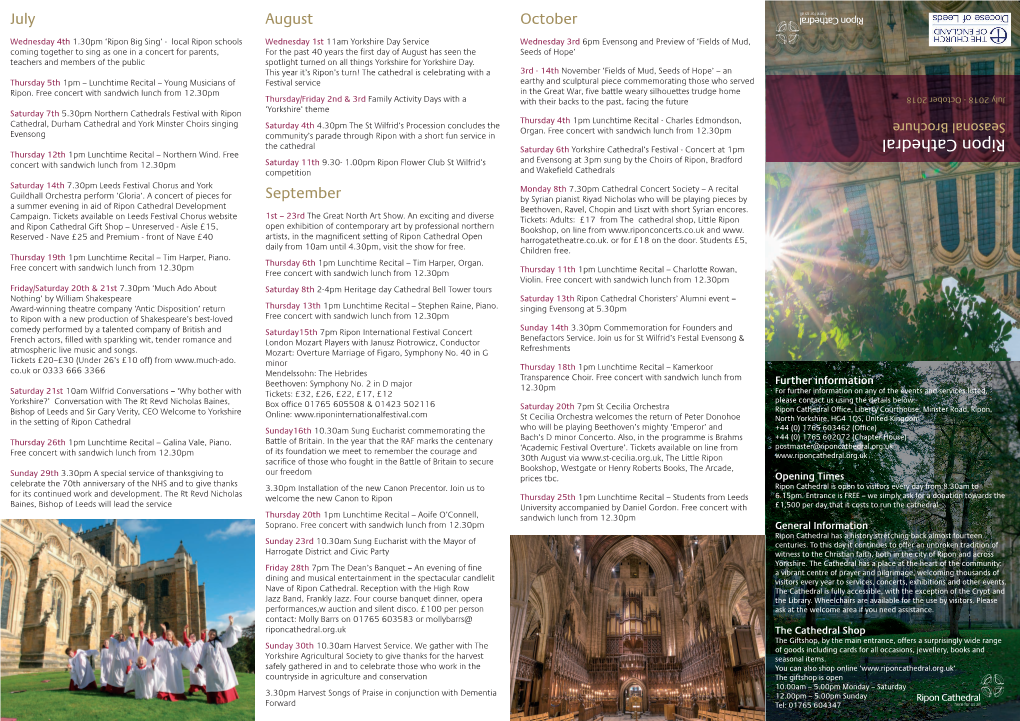 Ripon Cathedral Seasonal Brochure