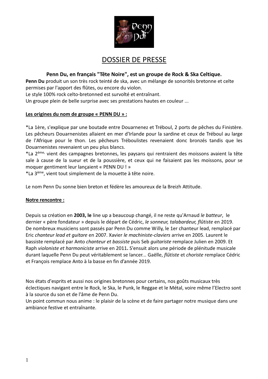 Dossier De Presse