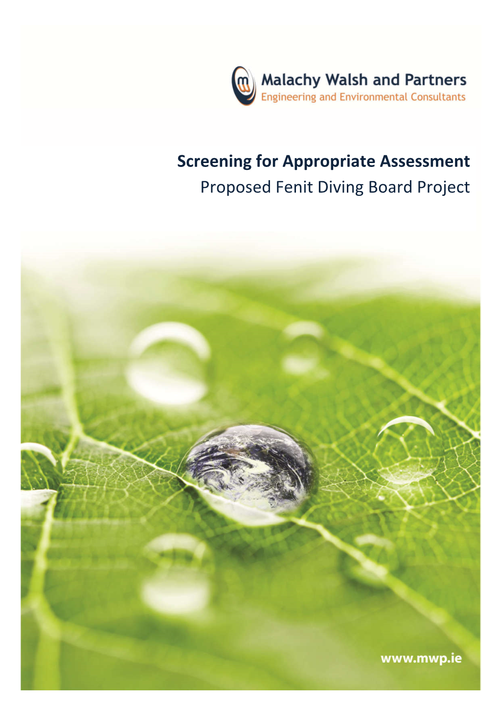Screening for Appropriate Assessment Proposed Fenit Diving Board Project