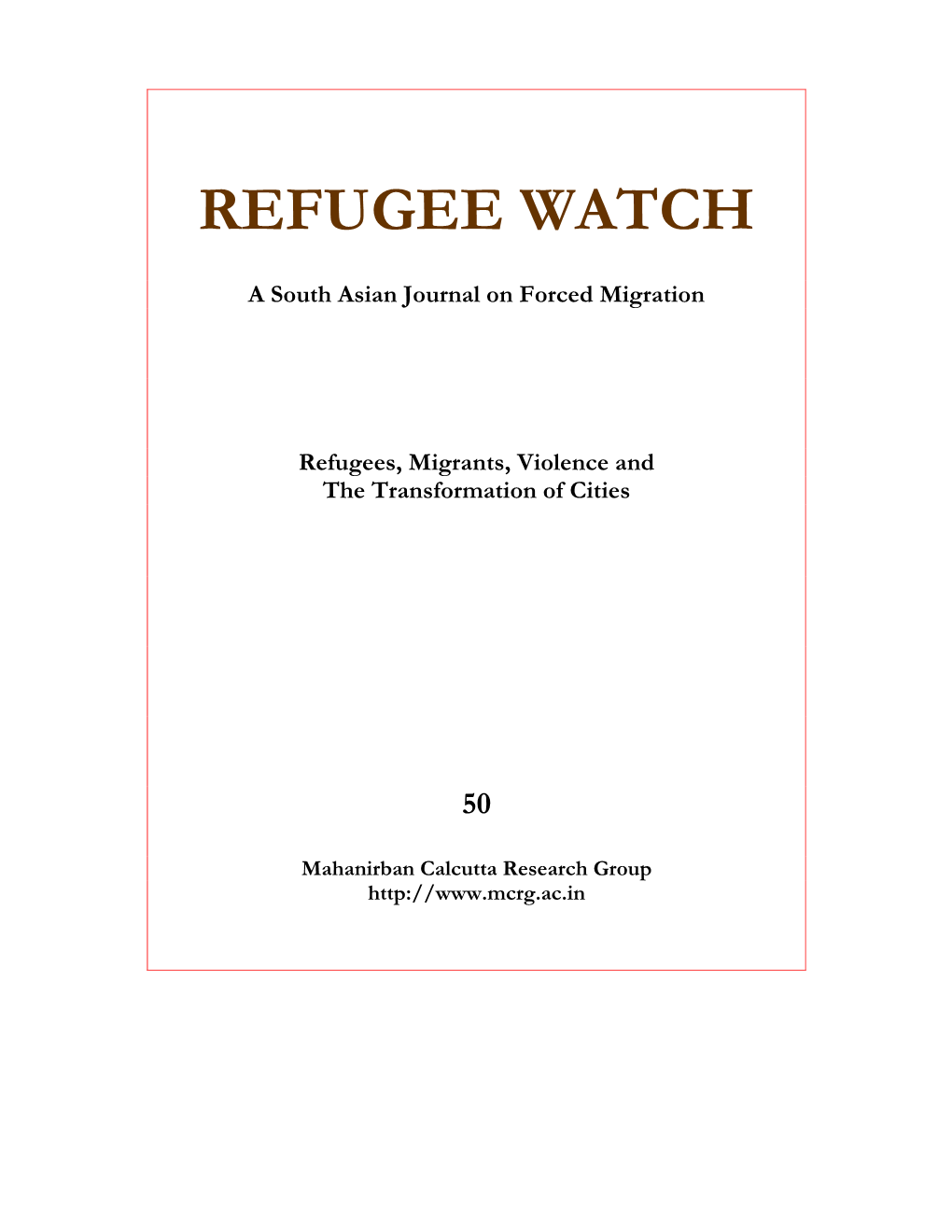 Refugee Watch