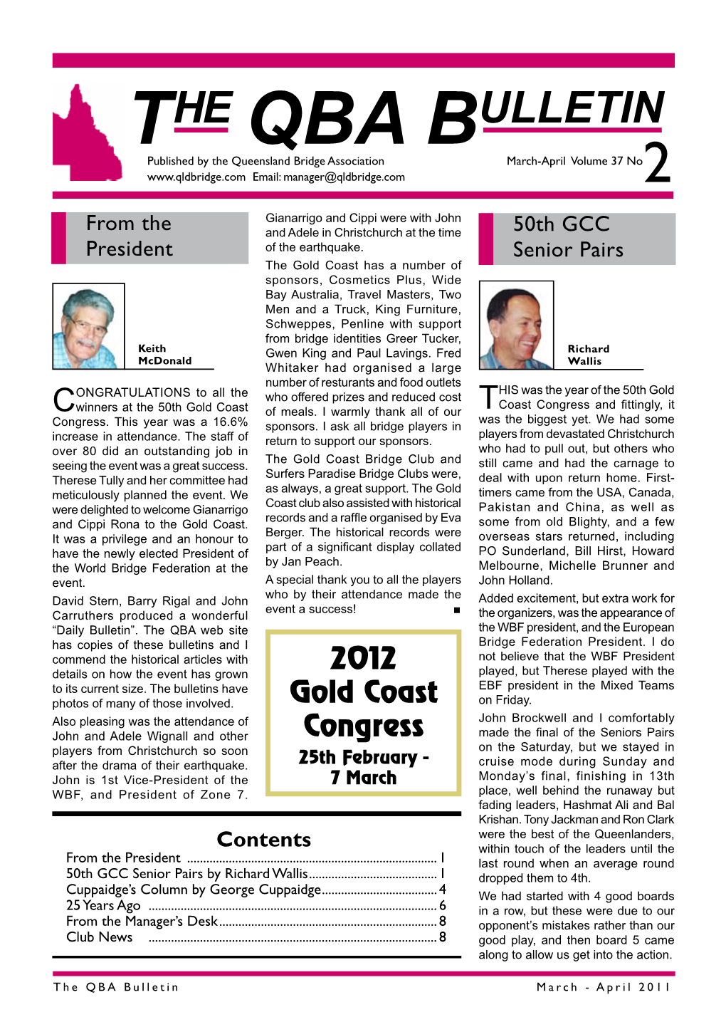 The QBA Bulletin March - April 2011 