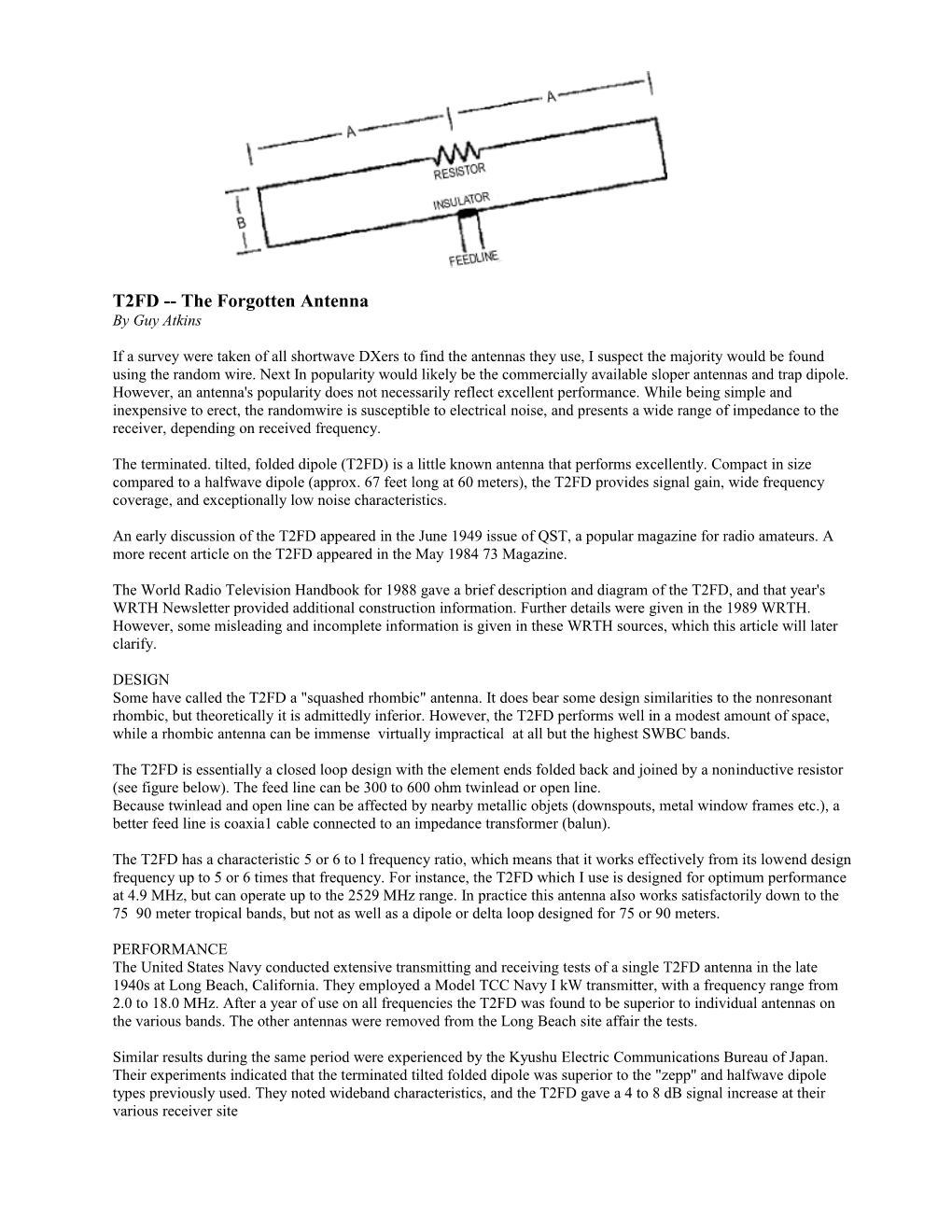 T2FD the Forgotten Antenna