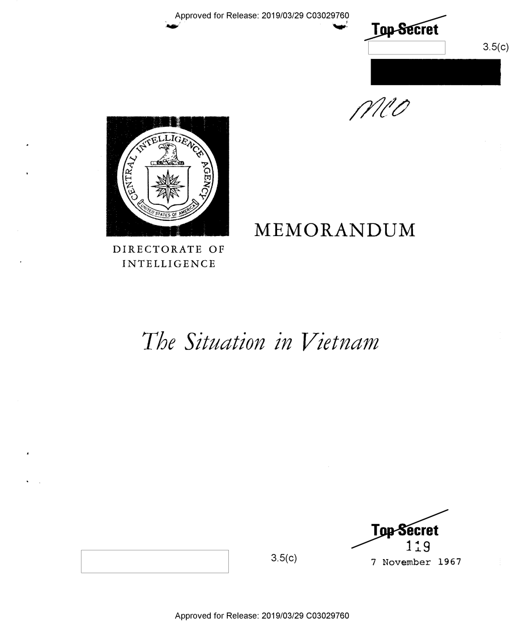 Report on the Situation in Vietnam, 7 November 1967