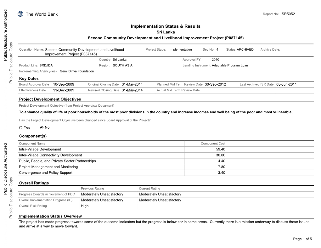 World Bank Document