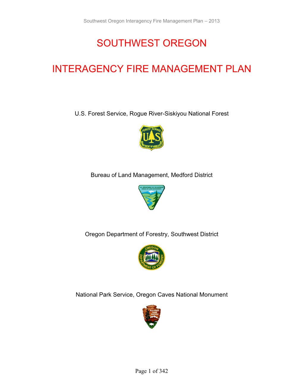 Fire Management Plan Template