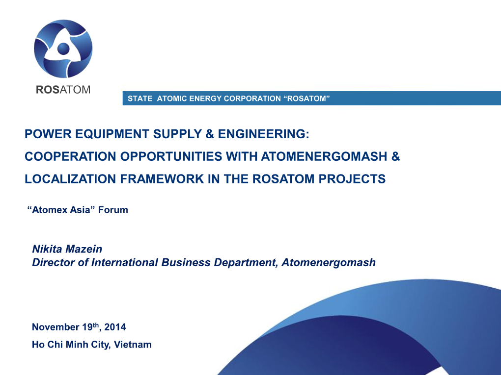 Experience of Localization in Rosatom Projects