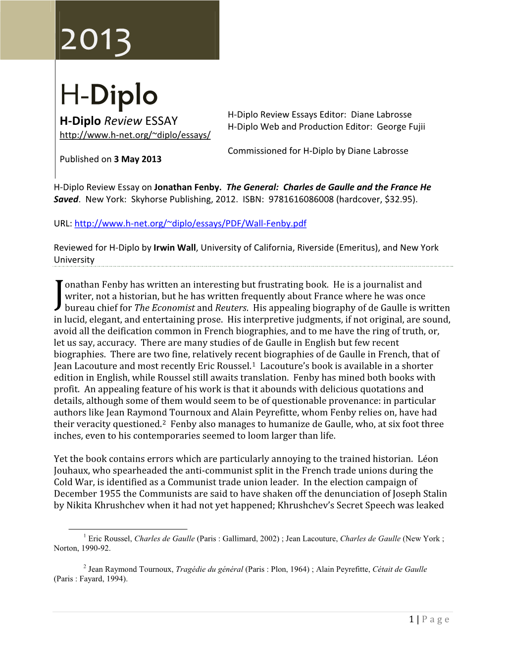 H-Diplo Review Essay