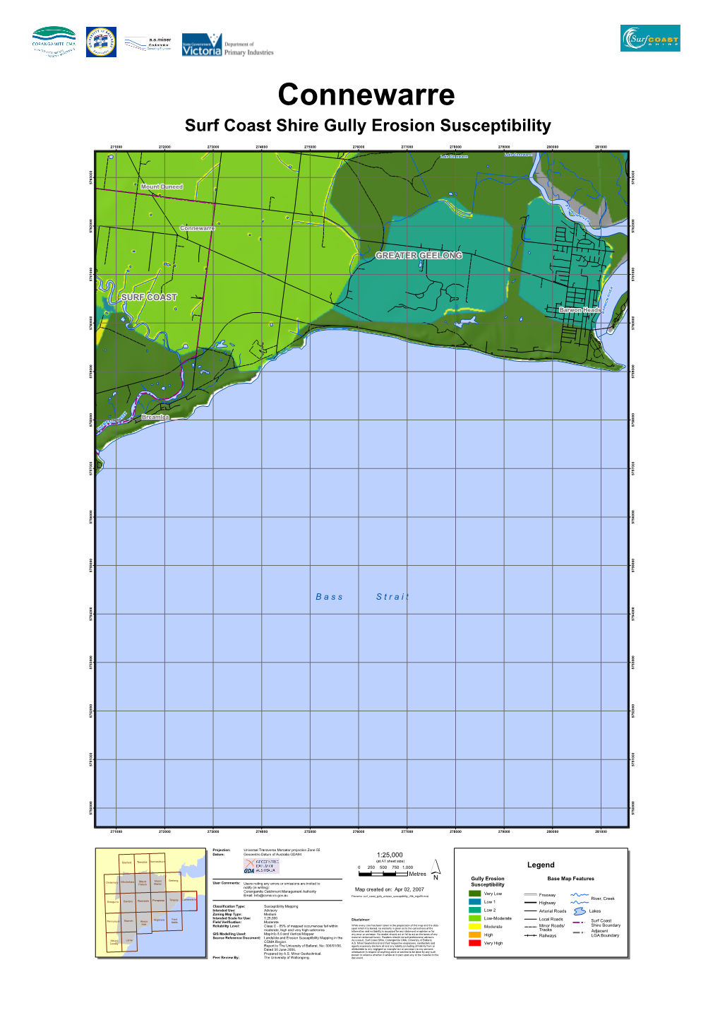 Surf Coast Shire Gully Erosion Susceptibility