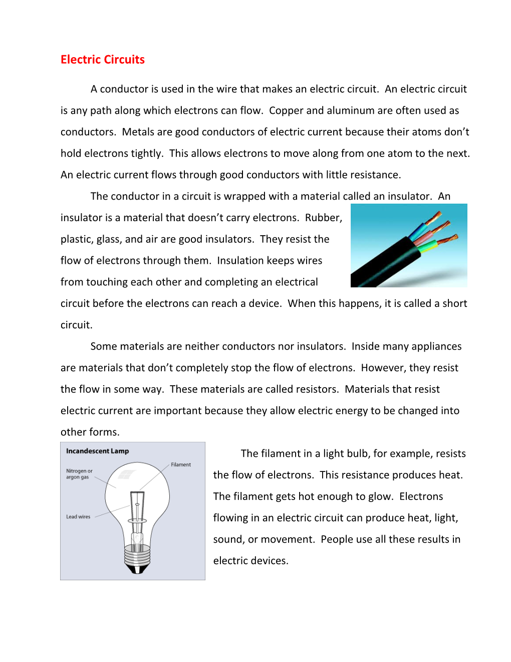 Electric Circuits