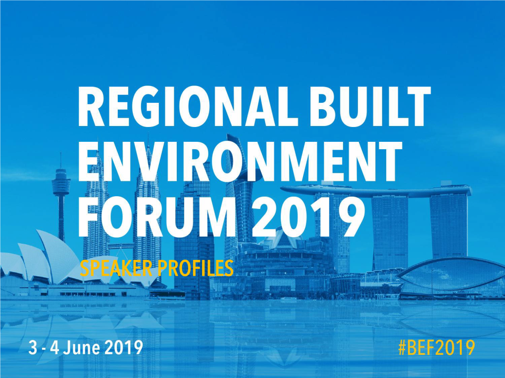 BEF2019 Speaker Programme