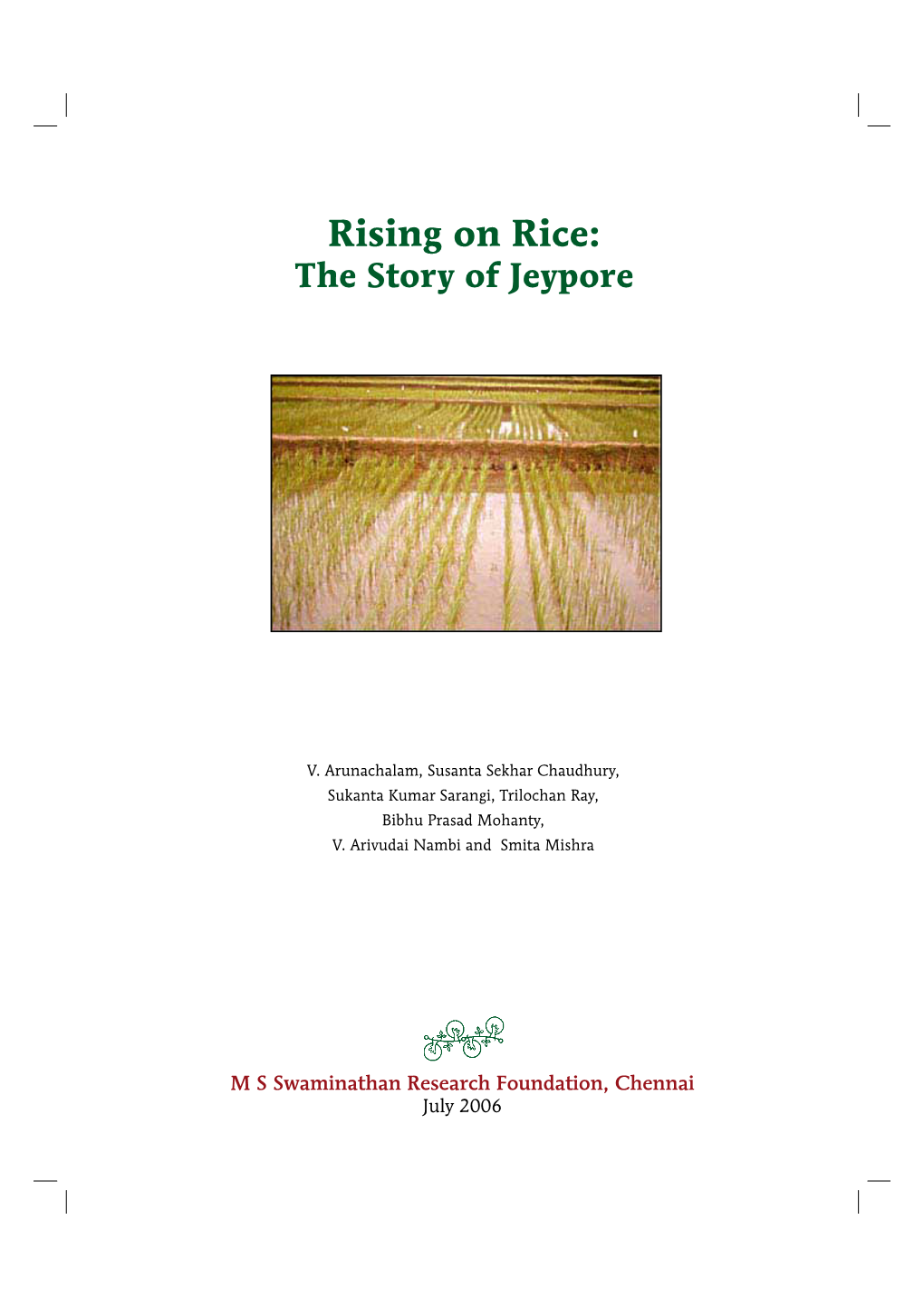 Rising on Rice the Story of Jeypore.Pdf