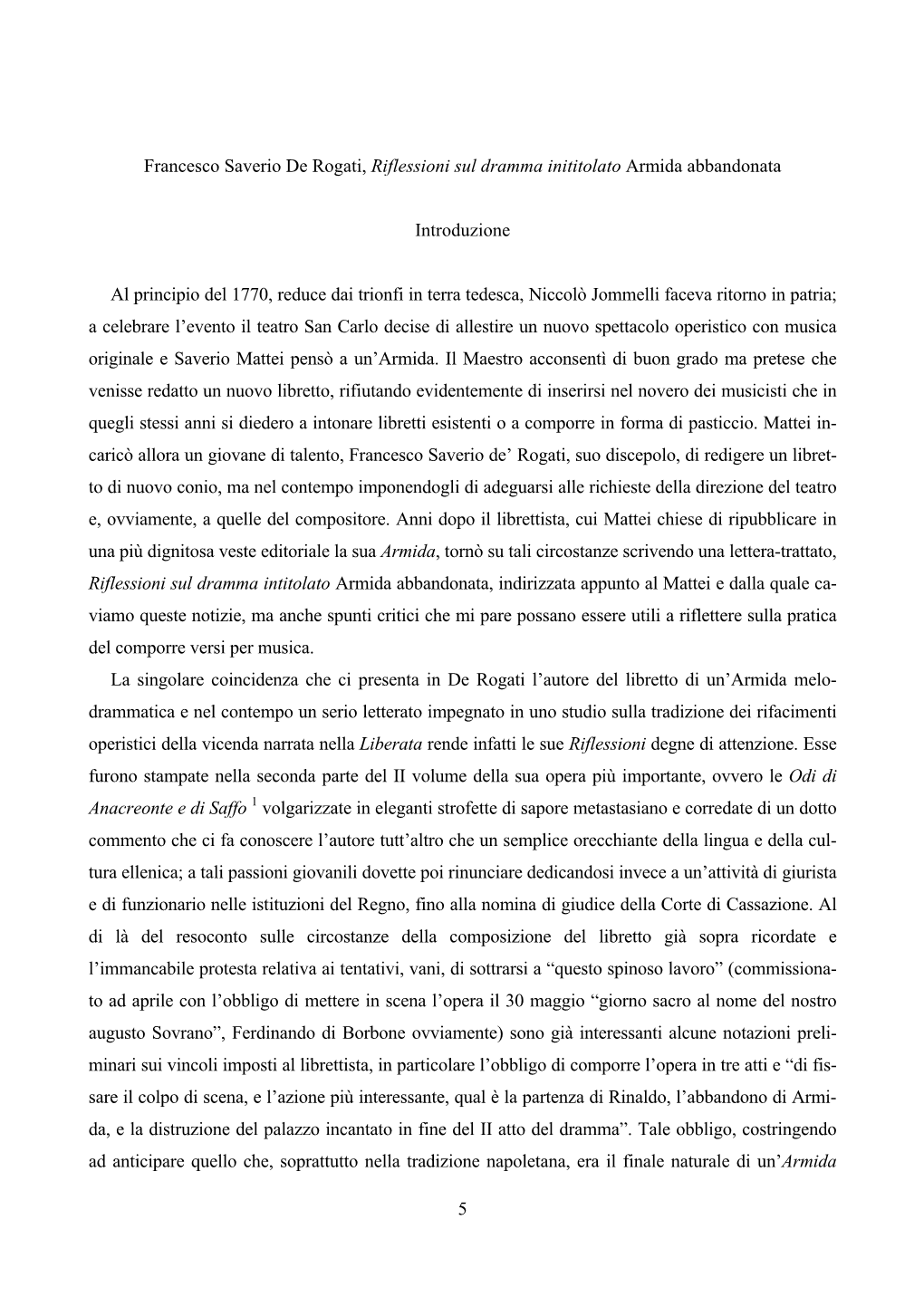 5 Francesco Saverio De Rogati, Riflessioni Sul Dramma Inititolato